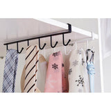 Maxbell 6 Hook Kitchen Under Shelf Cabinet Rack Mug Tea Cup Holder Storage Hook Black - Aladdin Shoppers