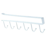 Maxbell 6 Hook Kitchen Under Shelf Cabinet Rack Mug Tea Cup Holder Storage Hook White - Aladdin Shoppers