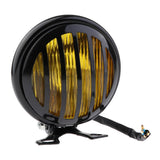 Maxbell 6" Mesh Grill Headlight Bottom Mount High/Low Beam Lamp for Harley Yellow - Aladdin Shoppers