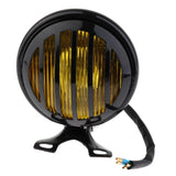 Maxbell 6" Mesh Grill Headlight Bottom Mount High/Low Beam Lamp for Harley Yellow - Aladdin Shoppers