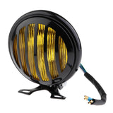 Maxbell 6" Mesh Grill Headlight Bottom Mount High/Low Beam Lamp for Harley Yellow - Aladdin Shoppers