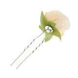 Maxbell 6 pcs Flower Hair Pin Wedding Bride Hair Access Hairpin Jewelry Women Yellow - Aladdin Shoppers