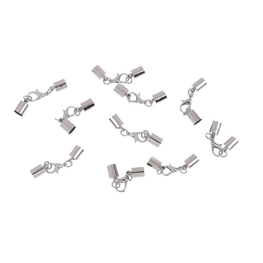 Maxbell 6 Piece Copper Leather Cord End Caps with Lobster Clasp Connector Jewelry Making Findings - Aladdin Shoppers