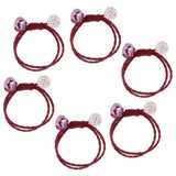 Maxbell 6 Piece Girl Ponytail Hair Rope Wreath Elastic Pearl Headdress White Diamond - Aladdin Shoppers