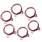 Maxbell 6 Piece Girl Ponytail Hair Rope Wreath Elastic Pearl Headdress White Diamond - Aladdin Shoppers