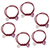 Maxbell 6 Piece Girl Ponytail Hair Rope Wreath Elastic Pearl Headdress White Diamond - Aladdin Shoppers