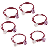 Maxbell 6 Piece Girl Ponytail Hair Rope Wreath Elastic Pearl Headdress White Diamond - Aladdin Shoppers