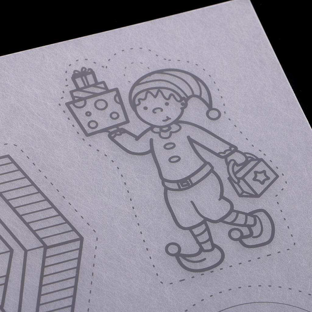 Maxbell 6 Pieces Multi Patterns Christmas DIY Printer Inkjet White Shrink Plastic Sheets Shrinkable Paper Film for Making Xmas Jewelry /Craft / Decorations - Aladdin Shoppers