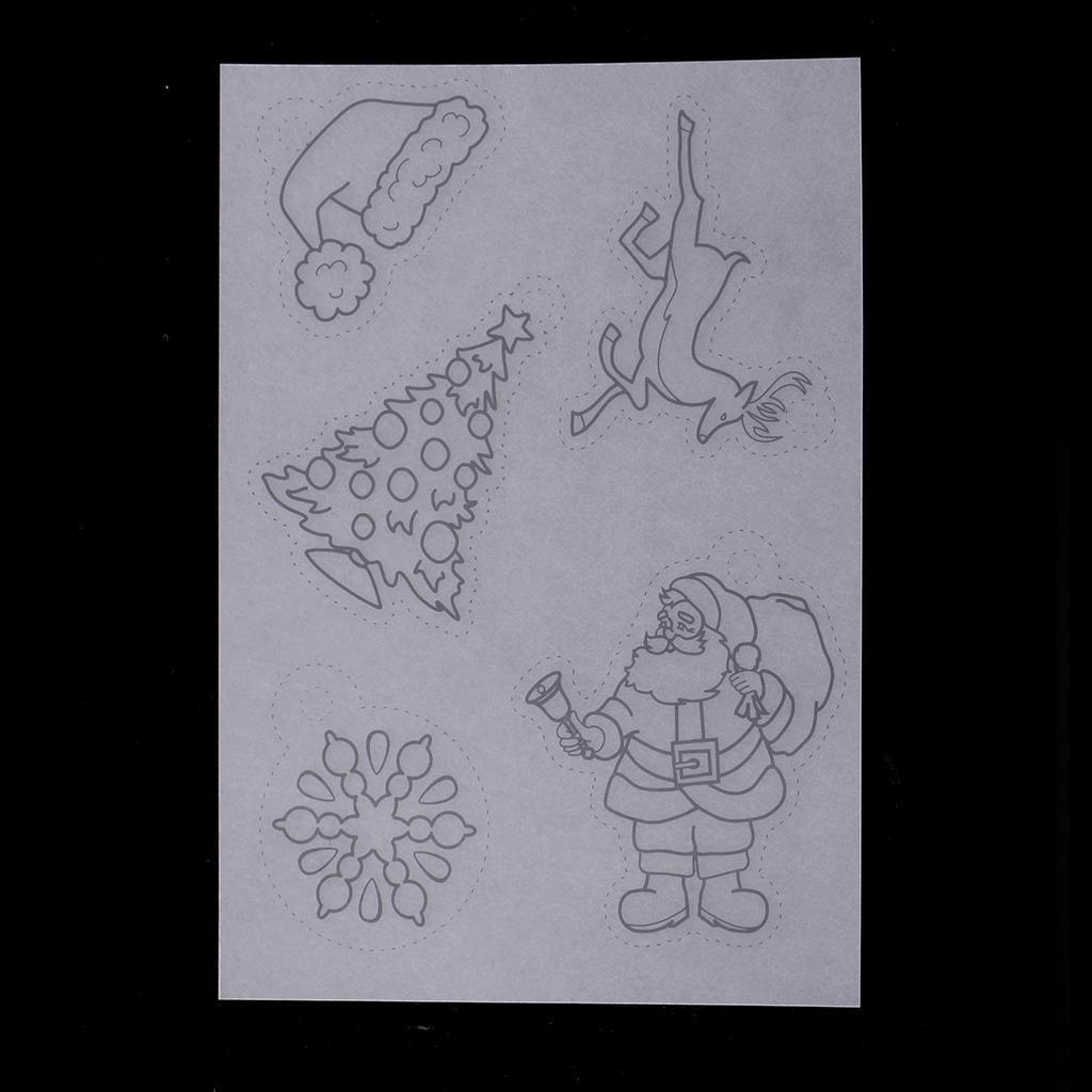 Maxbell 6 Pieces Multi Patterns Christmas DIY Printer Inkjet White Shrink Plastic Sheets Shrinkable Paper Film for Making Xmas Jewelry /Craft / Decorations - Aladdin Shoppers