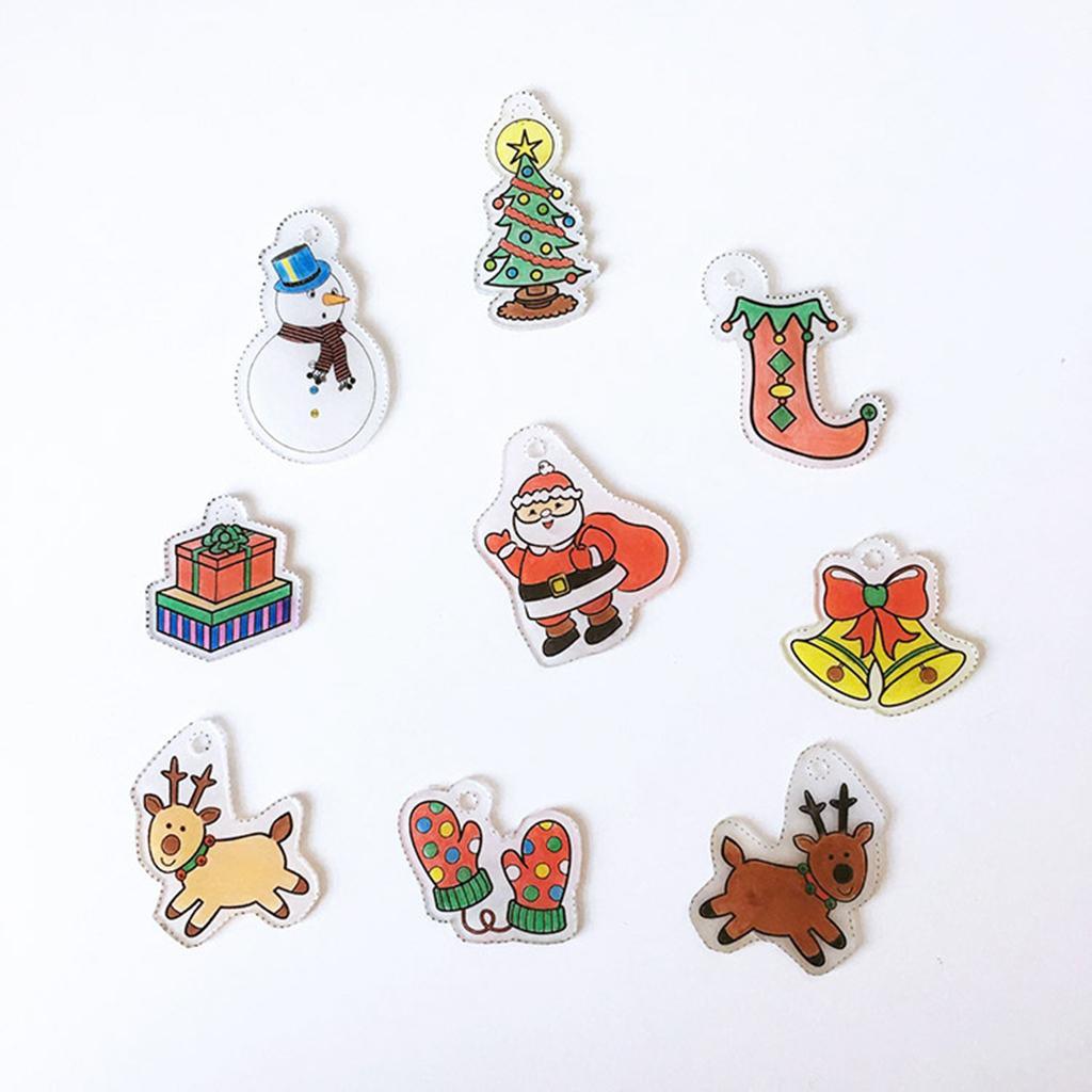 Maxbell 6 Pieces Multi Patterns Christmas DIY Printer Inkjet White Shrink Plastic Sheets Shrinkable Paper Film for Making Xmas Jewelry /Craft / Decorations - Aladdin Shoppers