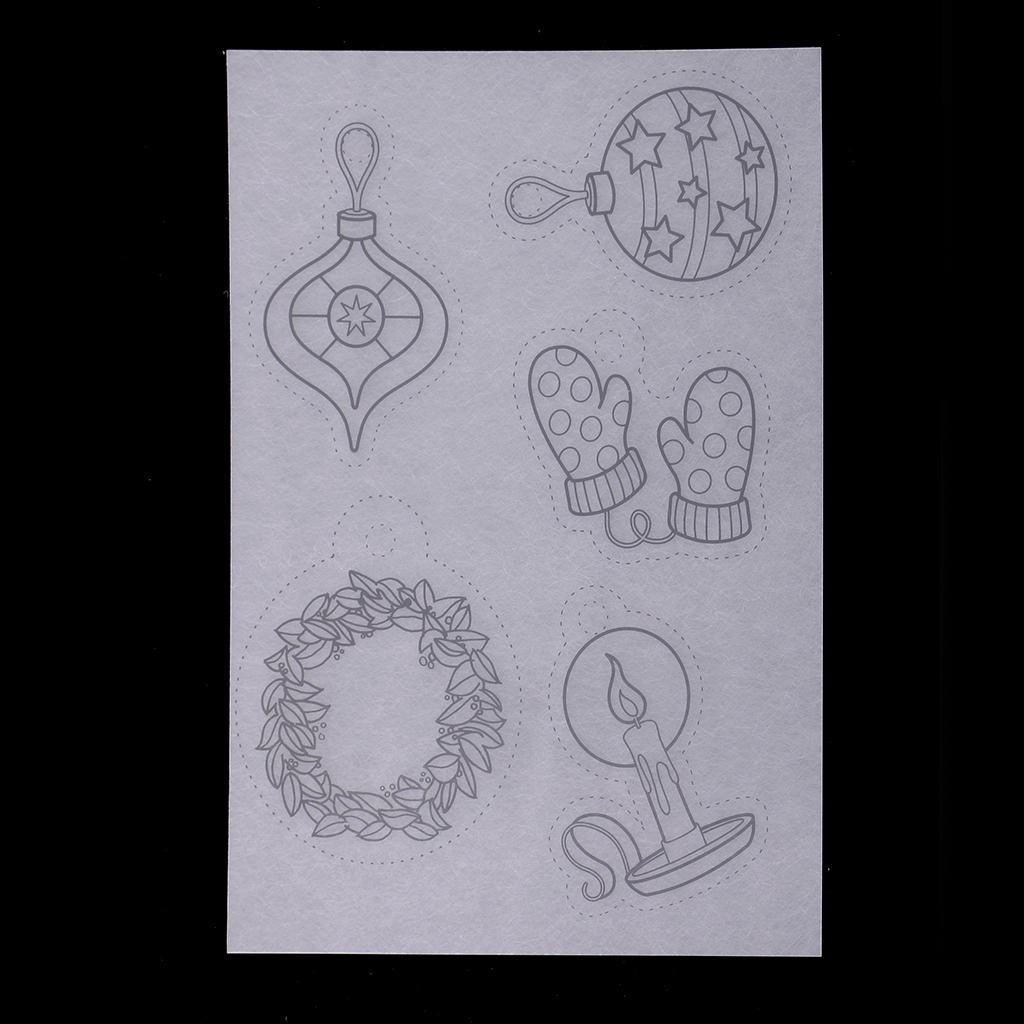 Maxbell 6 Pieces Multi Patterns Christmas DIY Printer Inkjet White Shrink Plastic Sheets Shrinkable Paper Film for Making Xmas Jewelry /Craft / Decorations - Aladdin Shoppers