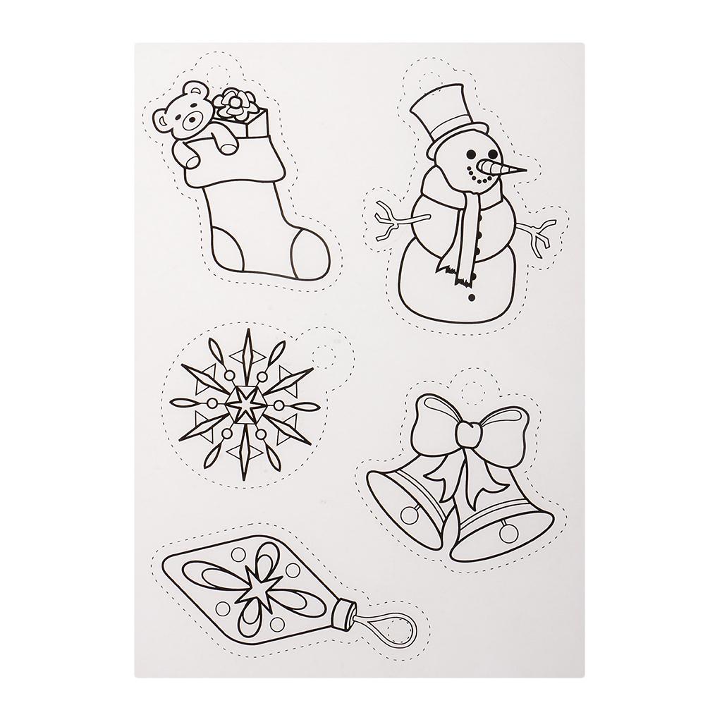 Maxbell 6 Pieces Multi Patterns Christmas DIY Printer Inkjet White Shrink Plastic Sheets Shrinkable Paper Film for Making Xmas Jewelry /Craft / Decorations - Aladdin Shoppers