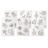 Maxbell 6 Pieces Multi Patterns Christmas DIY Printer Inkjet White Shrink Plastic Sheets Shrinkable Paper Film for Making Xmas Jewelry /Craft / Decorations - Aladdin Shoppers