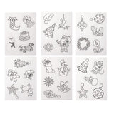 Maxbell 6 Pieces Multi Patterns Christmas DIY Printer Inkjet White Shrink Plastic Sheets Shrinkable Paper Film for Making Xmas Jewelry /Craft / Decorations - Aladdin Shoppers