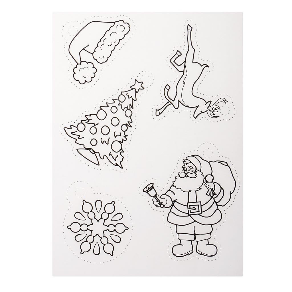 Maxbell 6 Pieces Multi Patterns Christmas DIY Printer Inkjet White Shrink Plastic Sheets Shrinkable Paper Film for Making Xmas Jewelry /Craft / Decorations - Aladdin Shoppers