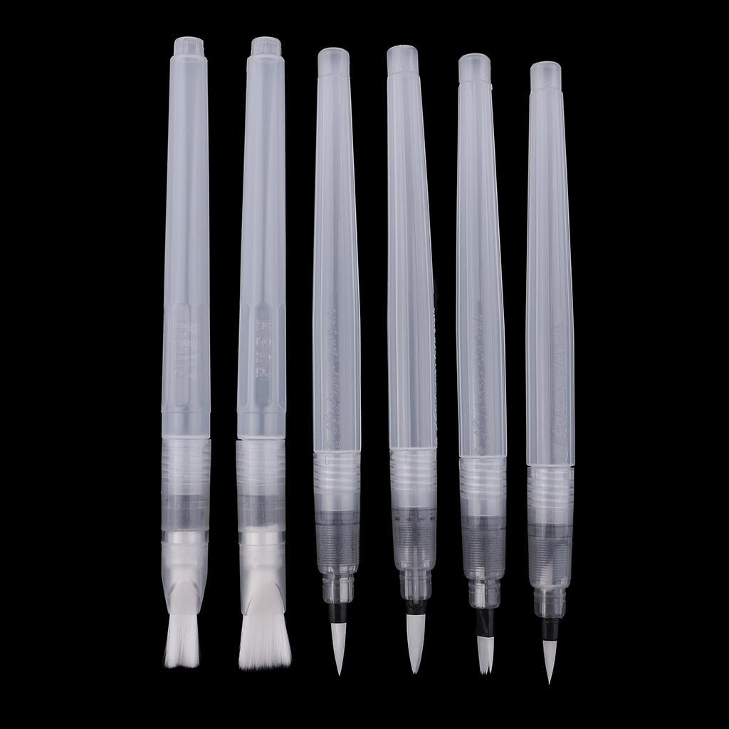 Maxbell 6 Pieces Solid Watercolor Brush Pens Water Storage Brush Pens For Artists - Aladdin Shoppers
