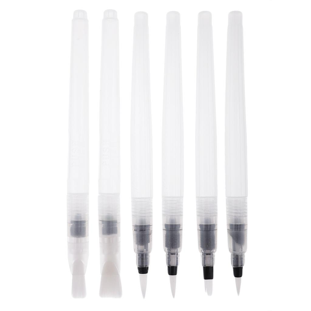 Maxbell 6 Pieces Solid Watercolor Brush Pens Water Storage Brush Pens For Artists - Aladdin Shoppers