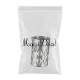 Maxbell 60ml Checked Cocktail Mixing Glass Stainless Steel Bartender Tool Silver - Aladdin Shoppers
