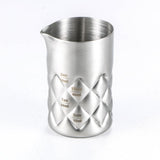 Maxbell 60ml Checked Cocktail Mixing Glass Stainless Steel Bartender Tool Silver - Aladdin Shoppers