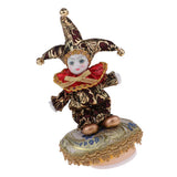 Maxbell 6inch Pocerlain Triangel Doll Clown Model Music Box Home Ornament Brown - Aladdin Shoppers