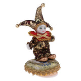 Maxbell 6inch Pocerlain Triangel Doll Clown Model Music Box Home Ornament Brown - Aladdin Shoppers