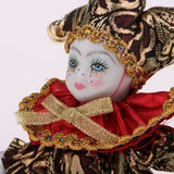 Maxbell 6inch Pocerlain Triangel Doll Clown Model Music Box Home Ornament Brown - Aladdin Shoppers