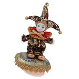 Maxbell 6inch Pocerlain Triangel Doll Clown Model Music Box Home Ornament Brown - Aladdin Shoppers