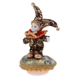 Maxbell 6inch Pocerlain Triangel Doll Clown Model Music Box Home Ornament Brown - Aladdin Shoppers