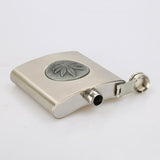 Maxbell 6oz Hip Flask Funnel Stainless Steel Pocket Container Liquor Alcohol color2 - Aladdin Shoppers