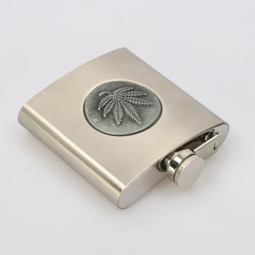 Maxbell 6oz Hip Flask Funnel Stainless Steel Pocket Container Liquor Alcohol color2 - Aladdin Shoppers