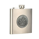 Maxbell 6oz Hip Flask Funnel Stainless Steel Pocket Container Liquor Alcohol color2 - Aladdin Shoppers
