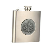 Maxbell 6oz Hip Flask Funnel Stainless Steel Pocket Container Liquor Alcohol color2 - Aladdin Shoppers