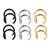 Maxbell 6pcs 16g Stainless Steel Clip On Earrings Earcuff Ear Clip Non Piercing Jewelry - Aladdin Shoppers