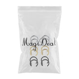 Maxbell 6pcs 16g Stainless Steel Clip On Earrings Earcuff Ear Clip Non Piercing Jewelry - Aladdin Shoppers