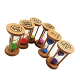 Maxbell 6x Wooden Kitchen Cooking Baking Sand Timer Reading Game Hourglass Round - Aladdin Shoppers