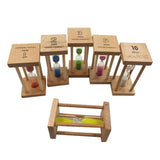 Maxbell 6x Wooden Kitchen Cooking Baking Sand Timer Reading Game Hourglass Square