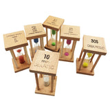 Maxbell 6x Wooden Kitchen Cooking Baking Sand Timer Reading Game Hourglass Square - Aladdin Shoppers