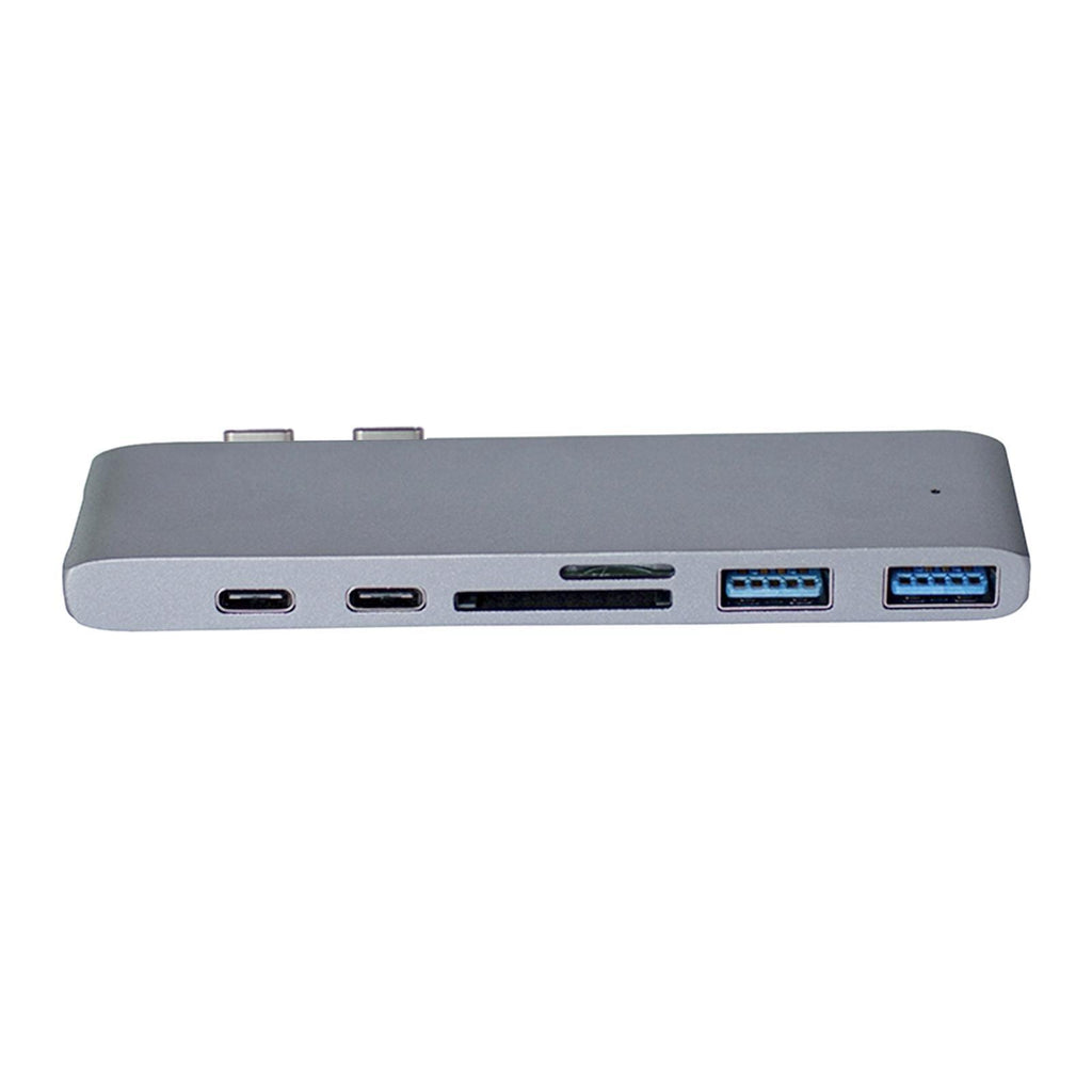 Maxbell 7 in1 USB-C To Type-C 3USB 3.0 Hub HDMI RJ45 Ethernet Micro SDTF OTG Adapter - Aladdin Shoppers