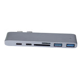 Maxbell 7 in1 USB-C To Type-C 3USB 3.0 Hub HDMI RJ45 Ethernet Micro SDTF OTG Adapter - Aladdin Shoppers