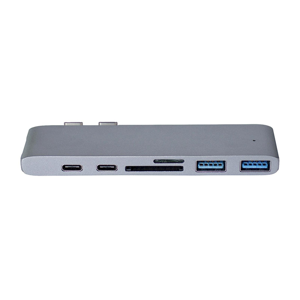 Maxbell 7 in1 USB-C To Type-C 3USB 3.0 Hub HDMI RJ45 Ethernet Micro SDTF OTG Adapter - Aladdin Shoppers