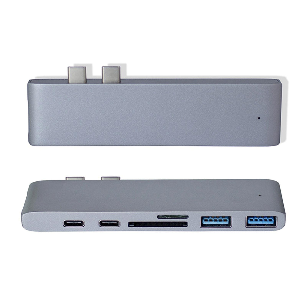 Maxbell 7 in1 USB-C To Type-C 3USB 3.0 Hub HDMI RJ45 Ethernet Micro SDTF OTG Adapter - Aladdin Shoppers