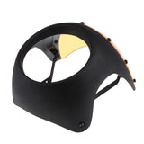 Maxbell 7" Motorcycle Headlight Fairing Screen Cover Cafe Racer Dumb Black + Yellow - Aladdin Shoppers