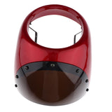 Maxbell 7" Motorcycle Headlight Fairing Screen Cover Cafe Racer Red + Smoke - Aladdin Shoppers