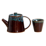Maxbell 7 Pcs Ceramic Glazed Tea Cups & Teapot Delicate Chinese Kungfu Tea Set Blue - Aladdin Shoppers