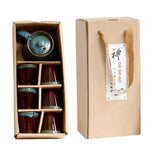 Maxbell 7 Pcs Ceramic Glazed Tea Cups & Teapot Delicate Chinese Kungfu Tea Set Blue - Aladdin Shoppers