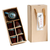 Maxbell 7 Pcs Ceramic Glazed Tea Cups & Teapot Delicate Chinese Kungfu Tea Set Blue - Aladdin Shoppers