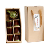 Maxbell 7 Pcs Ceramic Glazed Tea Cups & Teapot Delicate Chinese Kungfu Tea Set Green - Aladdin Shoppers
