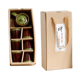 Maxbell 7 Pcs Ceramic Glazed Tea Cups & Teapot Delicate Chinese Kungfu Tea Set Green - Aladdin Shoppers