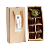 Maxbell 7 Pcs Ceramic Glazed Tea Cups & Teapot Delicate Chinese Kungfu Tea Set Green - Aladdin Shoppers