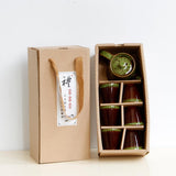 Maxbell 7 Pcs Ceramic Glazed Tea Cups & Teapot Delicate Chinese Kungfu Tea Set Green - Aladdin Shoppers